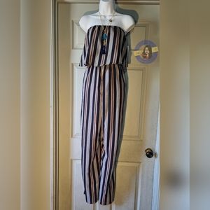 Emory Park Strapless Striped Jumpsuit